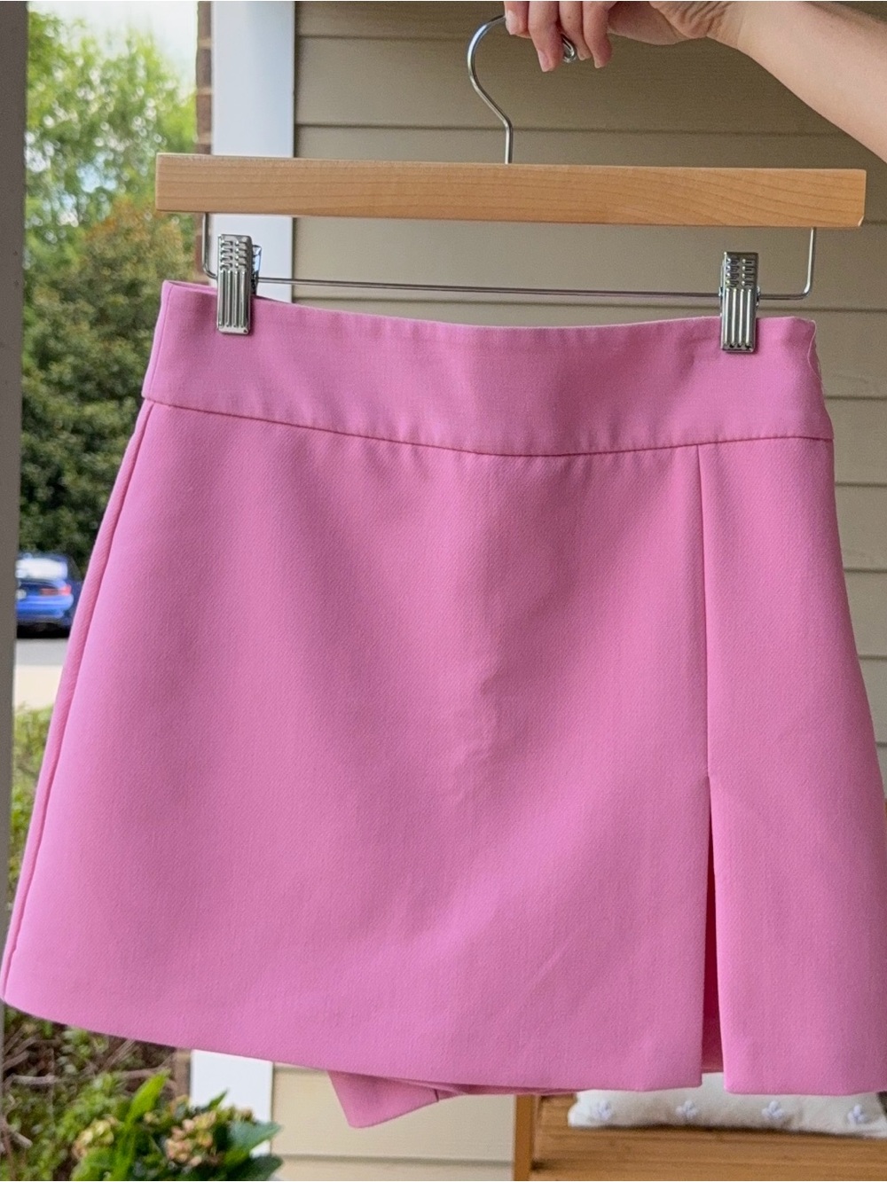 Zara Pink Mini Skirt with Subtle Front Slit